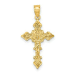 Load image into Gallery viewer, 14K Yellow Gold Crucifix With Fancy Edges Charm Pendant
