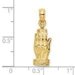 Load image into Gallery viewer, 14K Yellow Gold 3-D Praying Hands Charm Pendant
