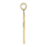 Load image into Gallery viewer, 14K Yellow Gold Diamond-cut &amp; XO Pattern Cross Charm Pendant
