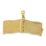 Load image into Gallery viewer, 14K Yellow Gold 3-D With Moveable Pages THE LORD IS MY SHEPHERD(PSALM 23) Charm Pendant
