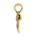 Load image into Gallery viewer, 14K Yellow Gold Small With Stained Glass Wings Butterfly Charm Pendant
