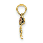 Load image into Gallery viewer, 14K Yellow Gold Small Stained Glass Pink Butterfly
