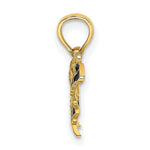 Load image into Gallery viewer, 14K Yellow Gold Small Stained Glass Yellow Butterfly Charm Pendant

