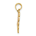 Load image into Gallery viewer, 14K Yellow Gold BUTTERFLY With LAVENDER STAINED GLASS WINGS

