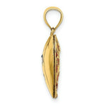 Load image into Gallery viewer, 14K Yellow Gold 3-D &amp; With Red &amp; Blue Stained Glass Cross In Heart Charm Pendant
