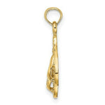 Load image into Gallery viewer, 14K Yellow Gold Key West Double Flip Flop Charm Pendant
