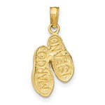 Load image into Gallery viewer, 14K Yellow Gold Marco Island Reversible Flip Flops Pendant
