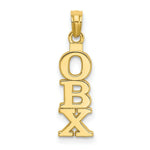 Load image into Gallery viewer, 14K Yellow Gold Polished OBX VERTICAL OUTER BANKS Charm Pendant
