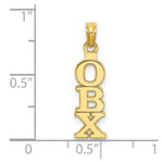Load image into Gallery viewer, 14K Yellow Gold Polished OBX VERTICAL OUTER BANKS Charm Pendant
