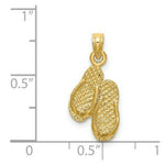 Load image into Gallery viewer, 14K Yellow Gold Pawley's Island Double Flip-Flop
