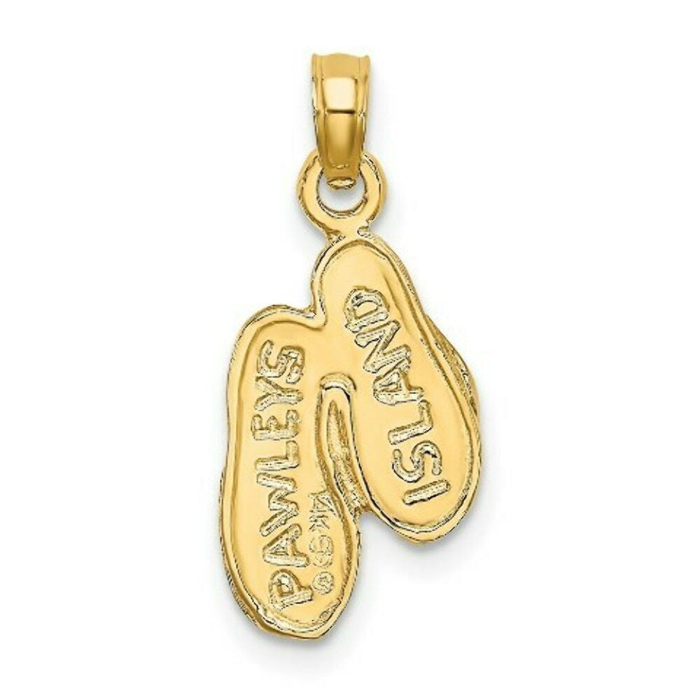 14K Yellow Gold Pawley's Island Double Flip-Flop