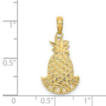 Load image into Gallery viewer, 14K Yellow Gold 2-D Bahamas Pineapple Charm Pendant
