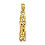 Load image into Gallery viewer, 14K Yellow Gold 3-D &amp; Polished MARCO ISLAND CAT Charm Pendant
