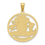 Load image into Gallery viewer, 14K Yellow Gold Bahamas Crest In Textured Frame Charm Pendant
