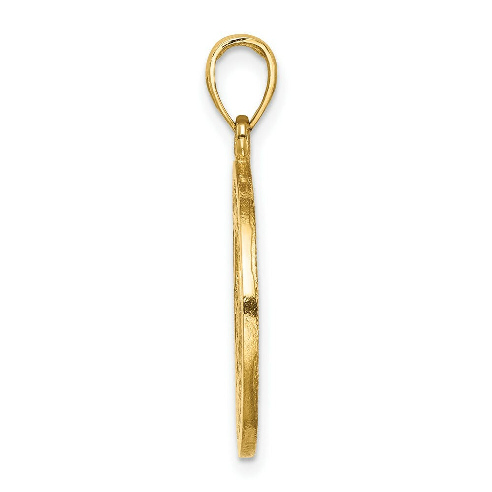 14K Yellow Gold ST. LUCIA Twin Pitons Charm Pendant