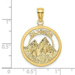 Load image into Gallery viewer, 14K Yellow Gold ST. LUCIA Twin Pitons Charm Pendant
