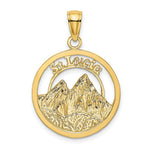 Load image into Gallery viewer, 14K Yellow Gold ST. LUCIA Twin Pitons Charm Pendant

