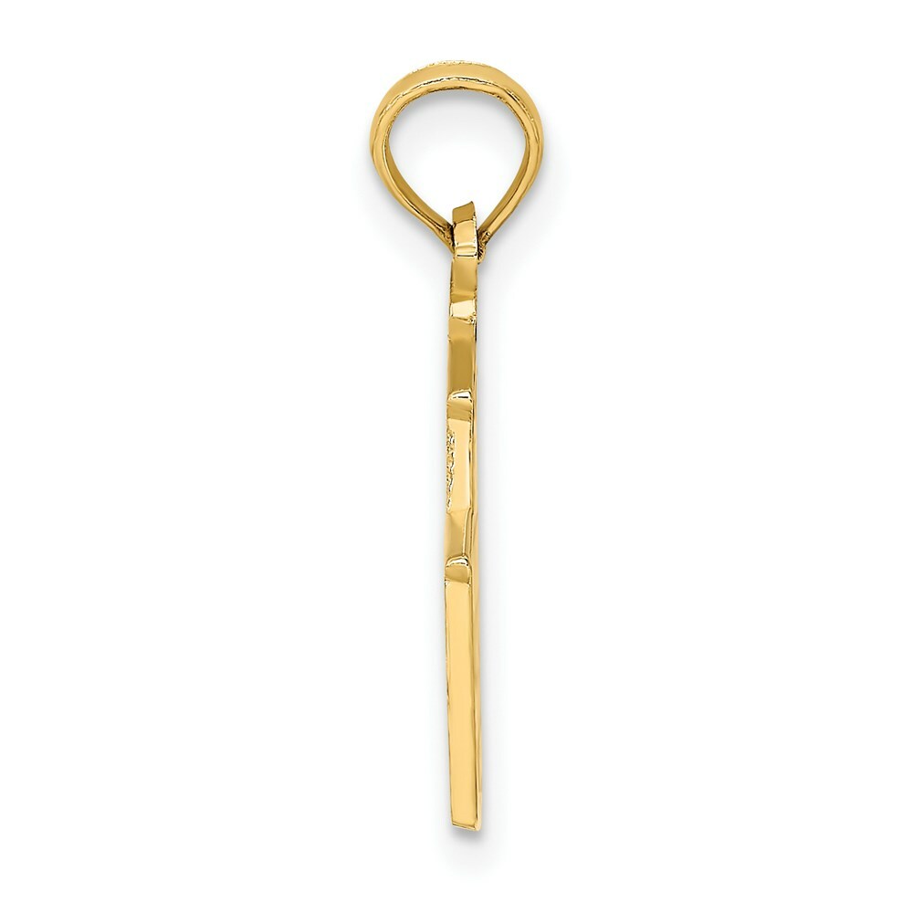 14K Yellow Gold The Manse Bed & Breakfast Inn With Engraved Cape May Charm Pendant