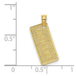 Load image into Gallery viewer, 14K Yellow Gold Textured Avalon License Plate
