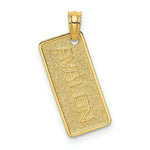 Load image into Gallery viewer, 14K Yellow Gold Textured Avalon License Plate
