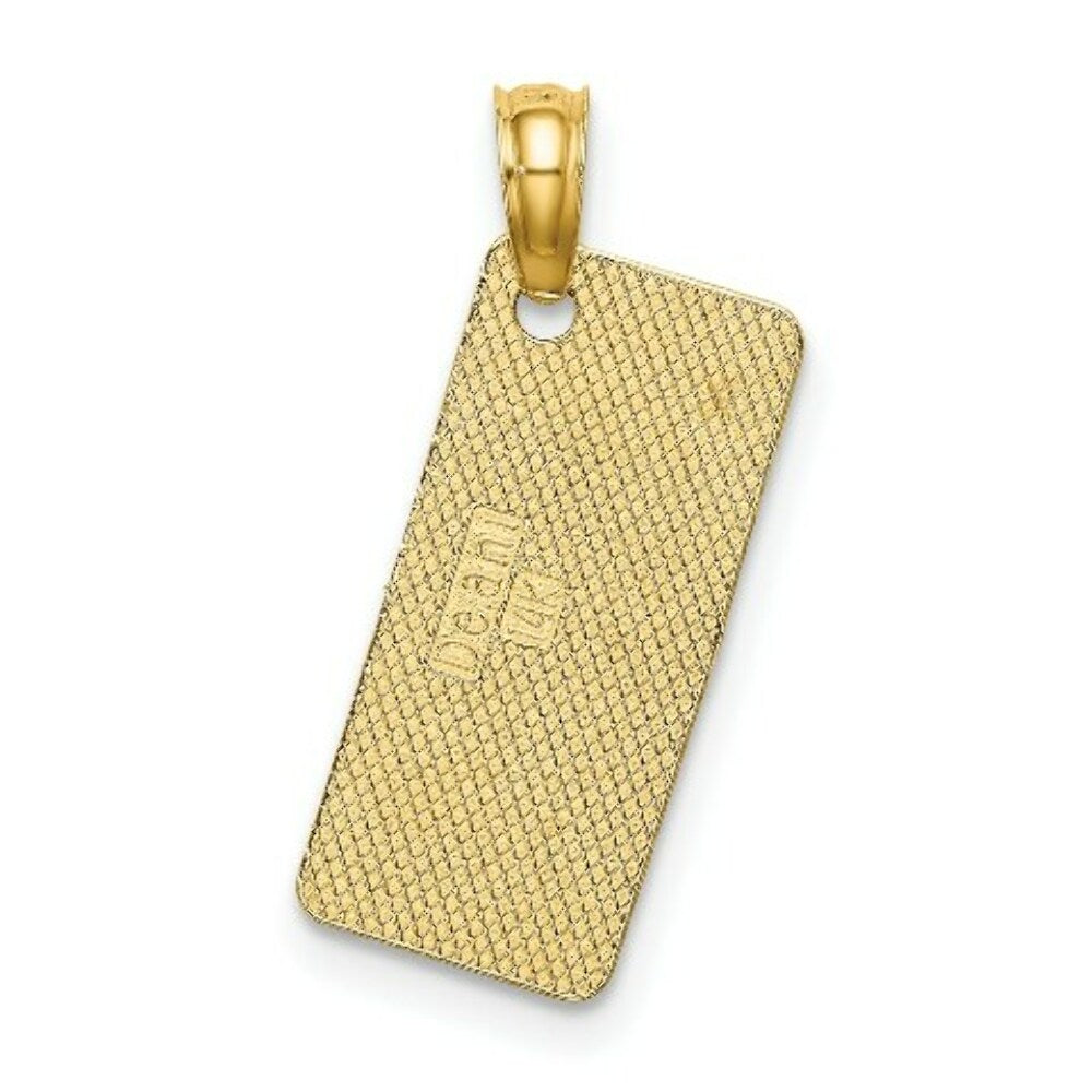 Stone Harbor License Plate in 14K Yellow Gold Textured