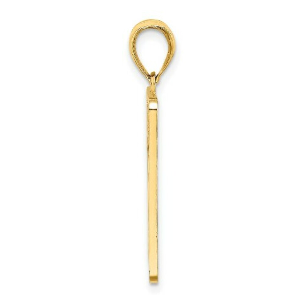 14K Yellow Gold Mile Marker 0 / Key West Charm Pendant