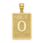 Load image into Gallery viewer, 14K Yellow Gold Mile Marker 0 / Key West Charm Pendant
