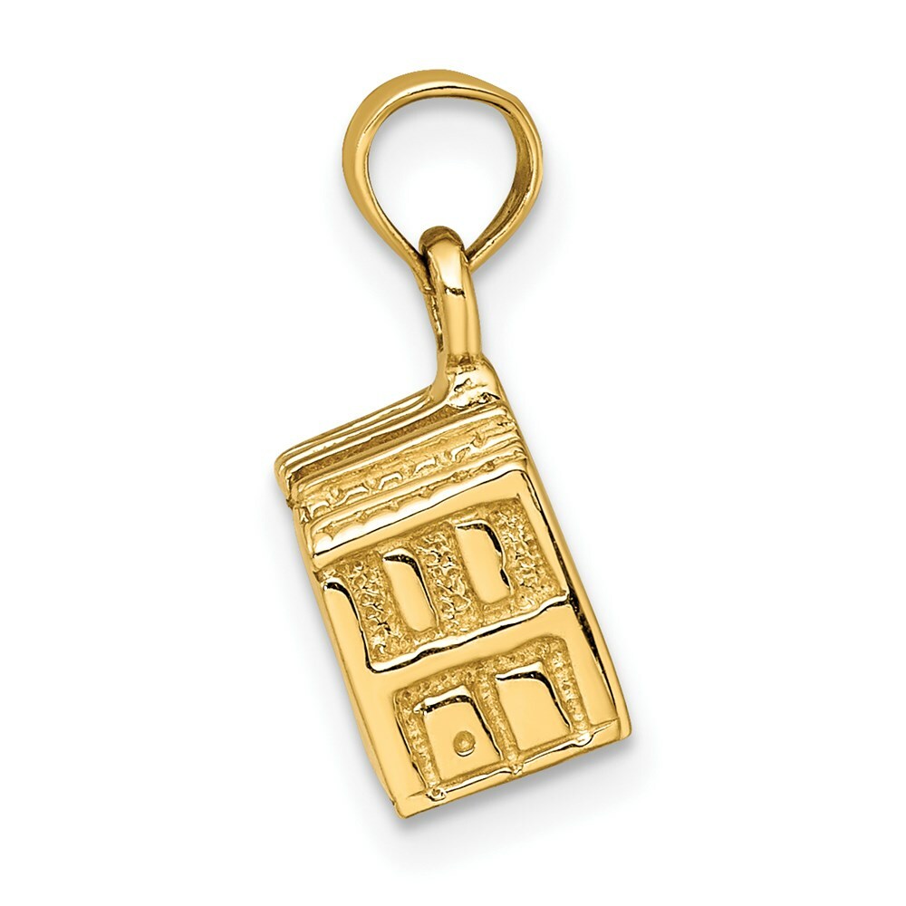 14K Yellow Gold 3-D Charleston Rainbow Row Buildings