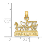 Load image into Gallery viewer, 14K Yellow Gold Charleston SC Horse and Cart
