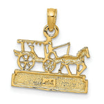 Load image into Gallery viewer, 14K Yellow Gold Charleston SC Horse and Cart
