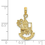 Load image into Gallery viewer, 14K Yellow Gold Charleston SC Scene With Horse - Cart - and House
