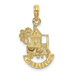Load image into Gallery viewer, 14K Yellow Gold Charleston SC Scene With Horse - Cart - and House
