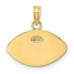 Load image into Gallery viewer, 14K Yellow Gold 2-D &amp; Engraveable Football Charm Pendant
