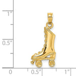 Load image into Gallery viewer, 14K Yellow Gold 3-D Roller Skate Charm Pendant
