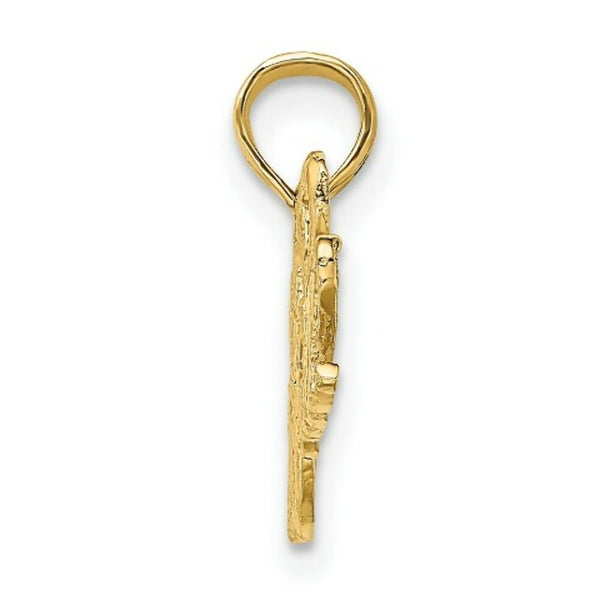 14K Yellow Gold I HEART VOLLEYBALL Charm Pendant