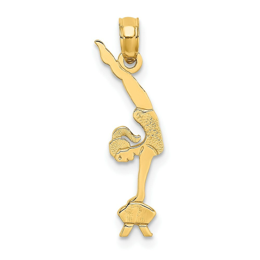 14K Yellow Gold Gymnastics Charm Pendant