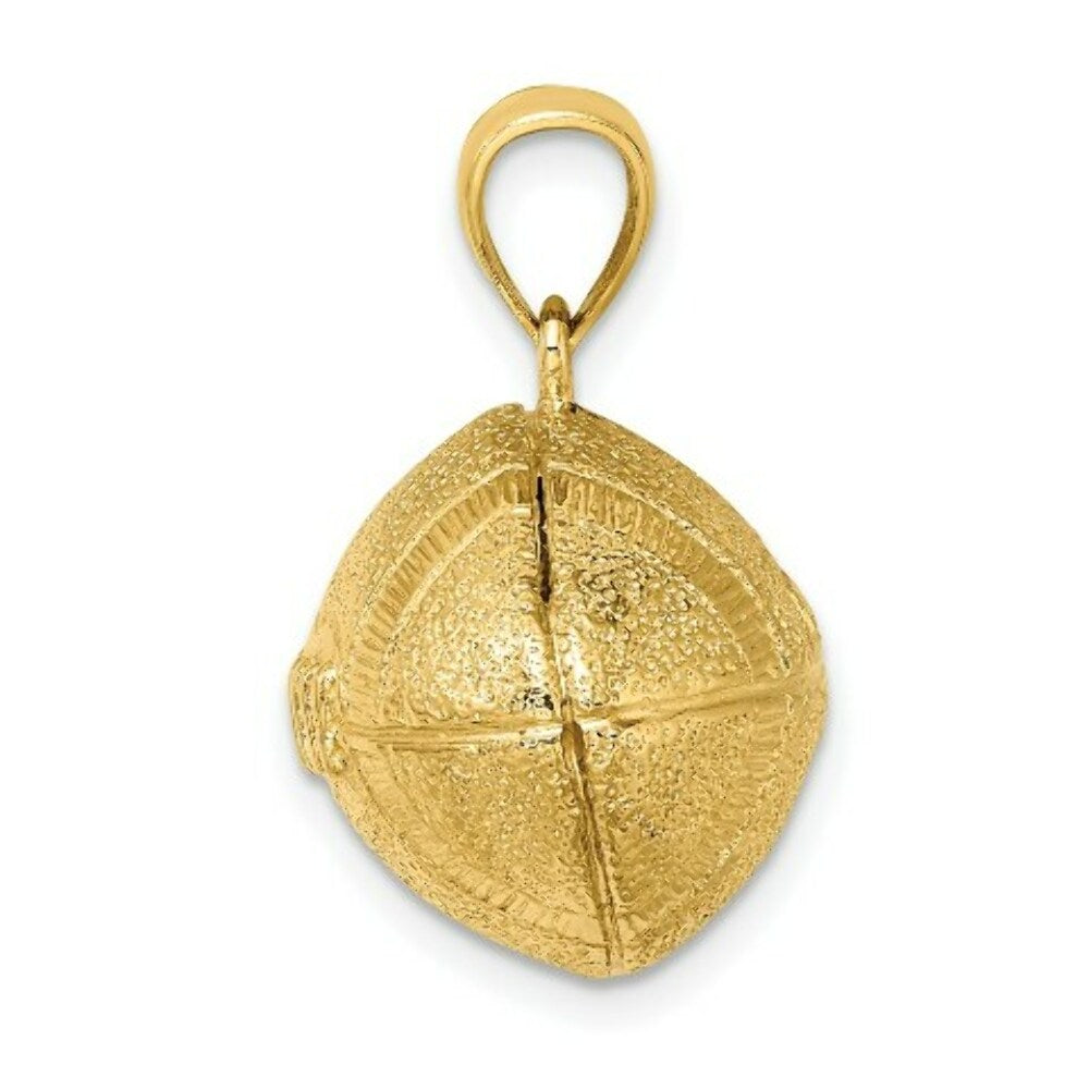 14K Yellow Gold 3-D Football HANGING HORIZONTAL