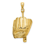 Load image into Gallery viewer, 14K Yellow Gold 3-D BASEBALL GLove, Bat, Ball Charm Pendant
