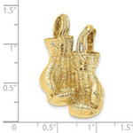 Load image into Gallery viewer, 14K Yellow Gold 3-D &amp; Textured Double Boxing GLoves Charm Pendant
