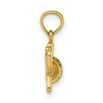 Load image into Gallery viewer, 14K Yellow Gold 2-D Textured &amp; Engraved Gold Bag Charm Pendant
