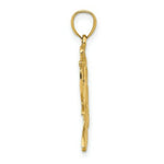 Load image into Gallery viewer, 14K Yellow Gold Polished and Graved Surfer &amp; Wave Charm Pendant
