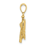 Load image into Gallery viewer, 14K Yellow Gold 3-D Polished BASEBALL GLove, BAT &amp; Ball Charm Pendant
