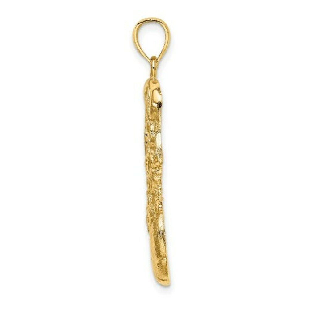 14K Yellow Gold SWOOSH Basketball & NET Charm Pendant