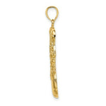 Load image into Gallery viewer, 14K Yellow Gold SWOOSH Basketball &amp; NET Charm Pendant
