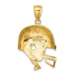 Load image into Gallery viewer, 14K Yellow Gold 2-D &amp; Polished Football Helmet Charm Pendant
