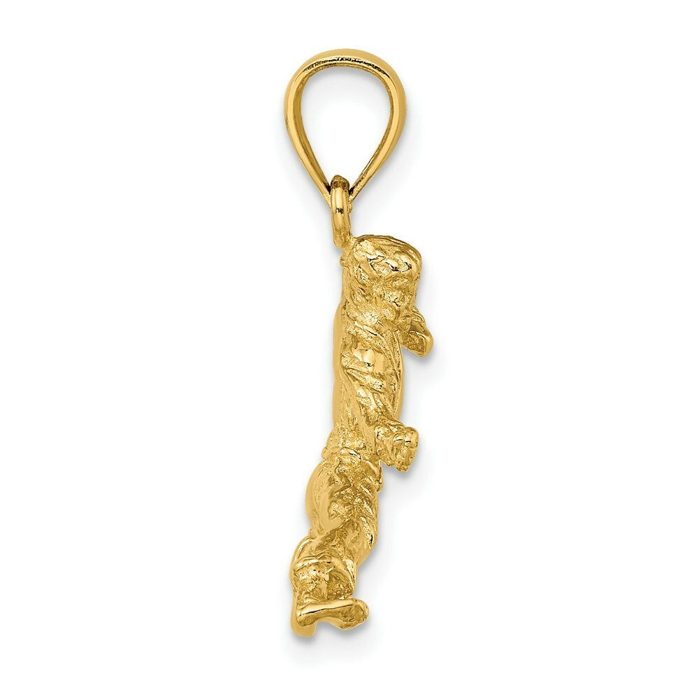 14K Yellow Gold 3-D KARATE Man Charm Pendant