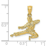 Load image into Gallery viewer, 14K Yellow Gold 3-D KARATE Man Charm Pendant
