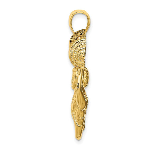 14K Yellow Gold BODYBUILDER Charm Pendant