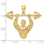 Load image into Gallery viewer, 14K Yellow Gold BODYBUILDER Charm Pendant
