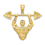 Load image into Gallery viewer, 14K Yellow Gold BODYBUILDER Charm Pendant
